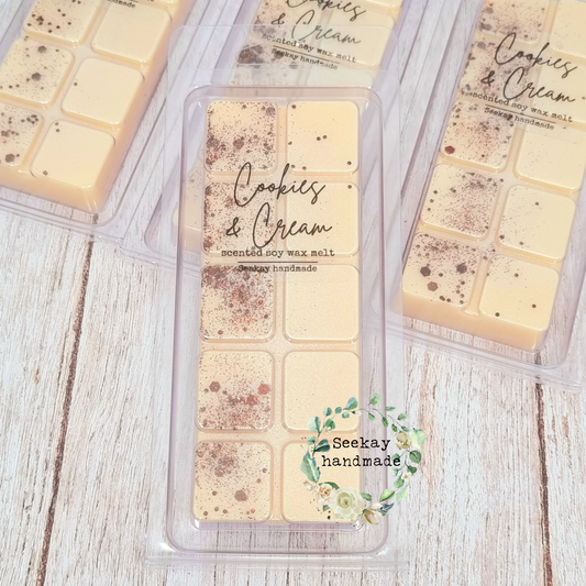 Cookies & Cream scented soy wax melt