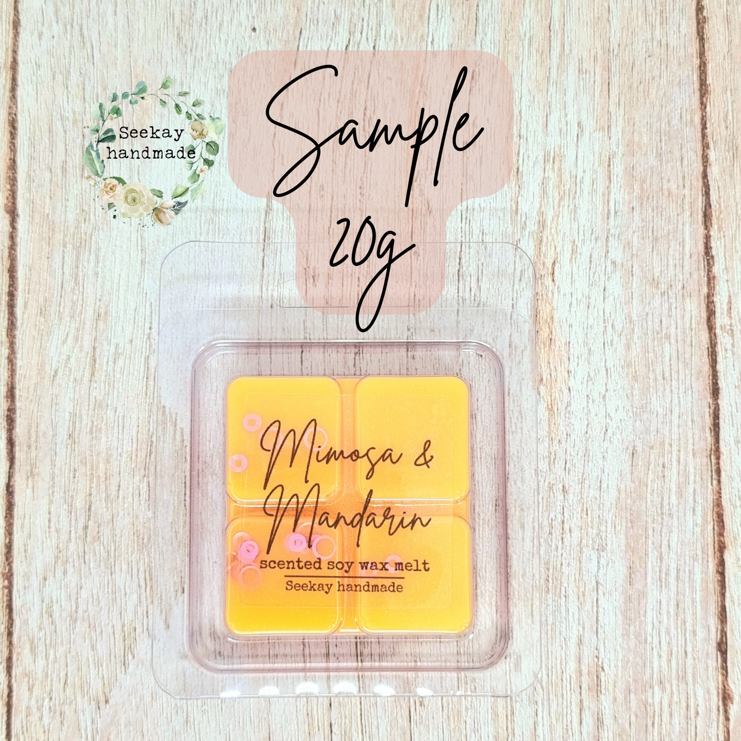 Mimosa & Mandarin scented soy wax melt