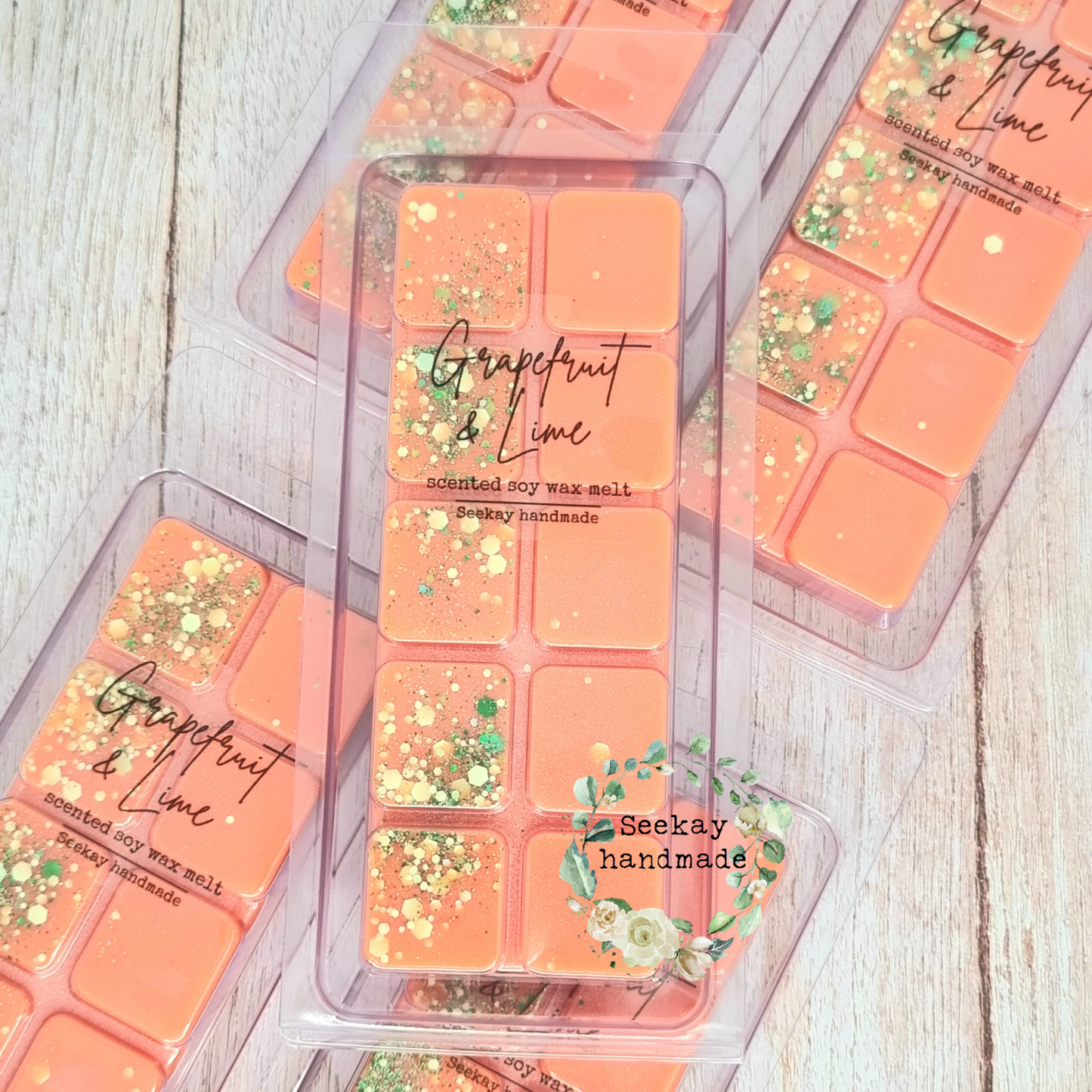 Grapefruit & Lime scented soy wax melt
