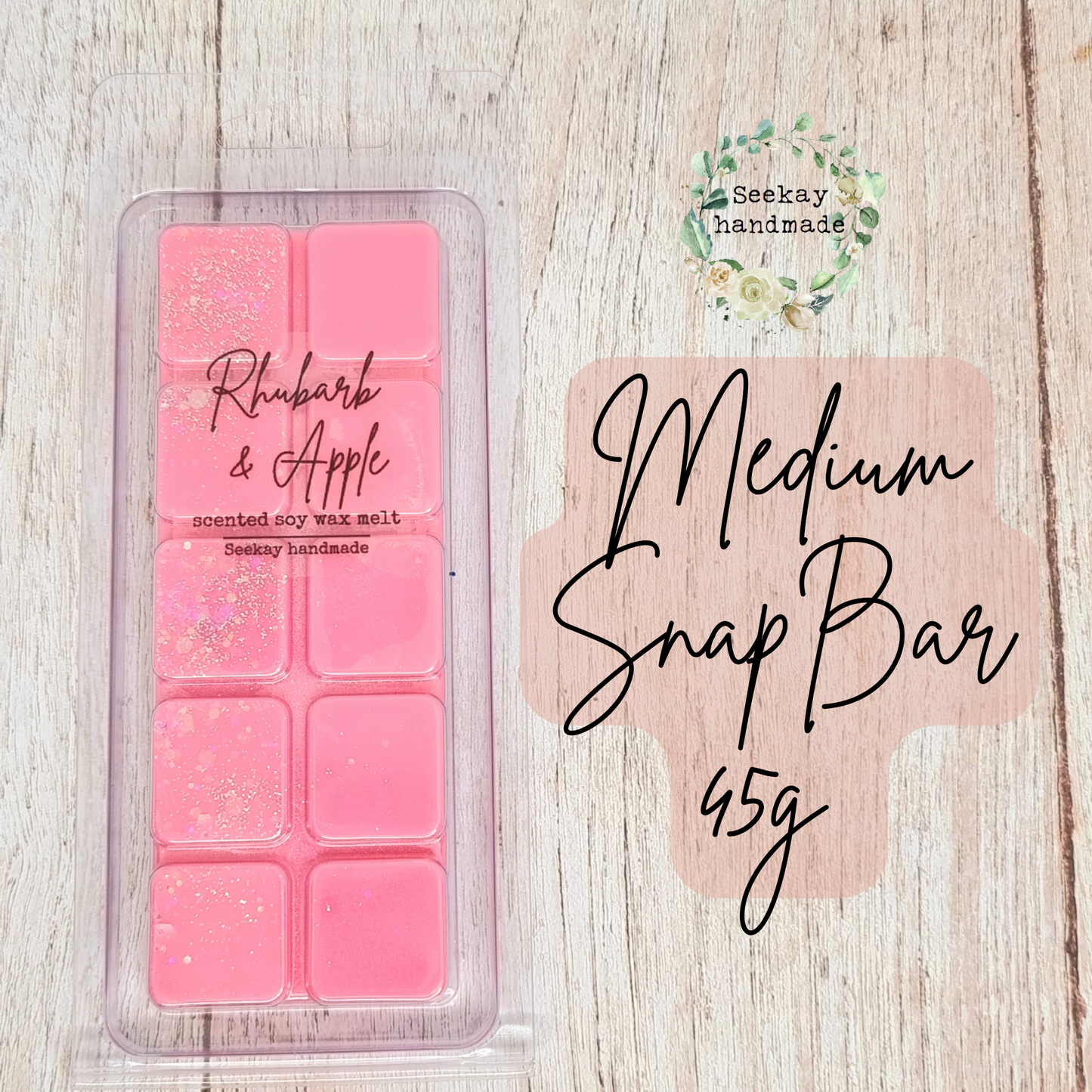 Rhubarb & Apple (Stardust) scented soy wax melt