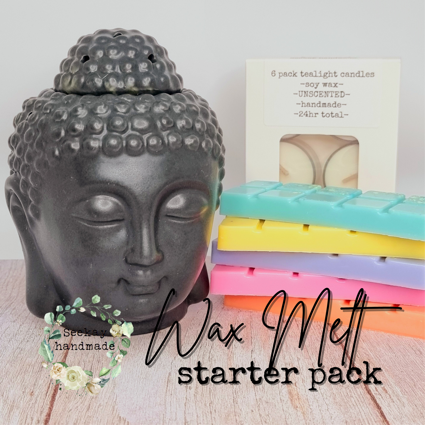 Wax Melt Starter Pack, Gift pack, Black buddha