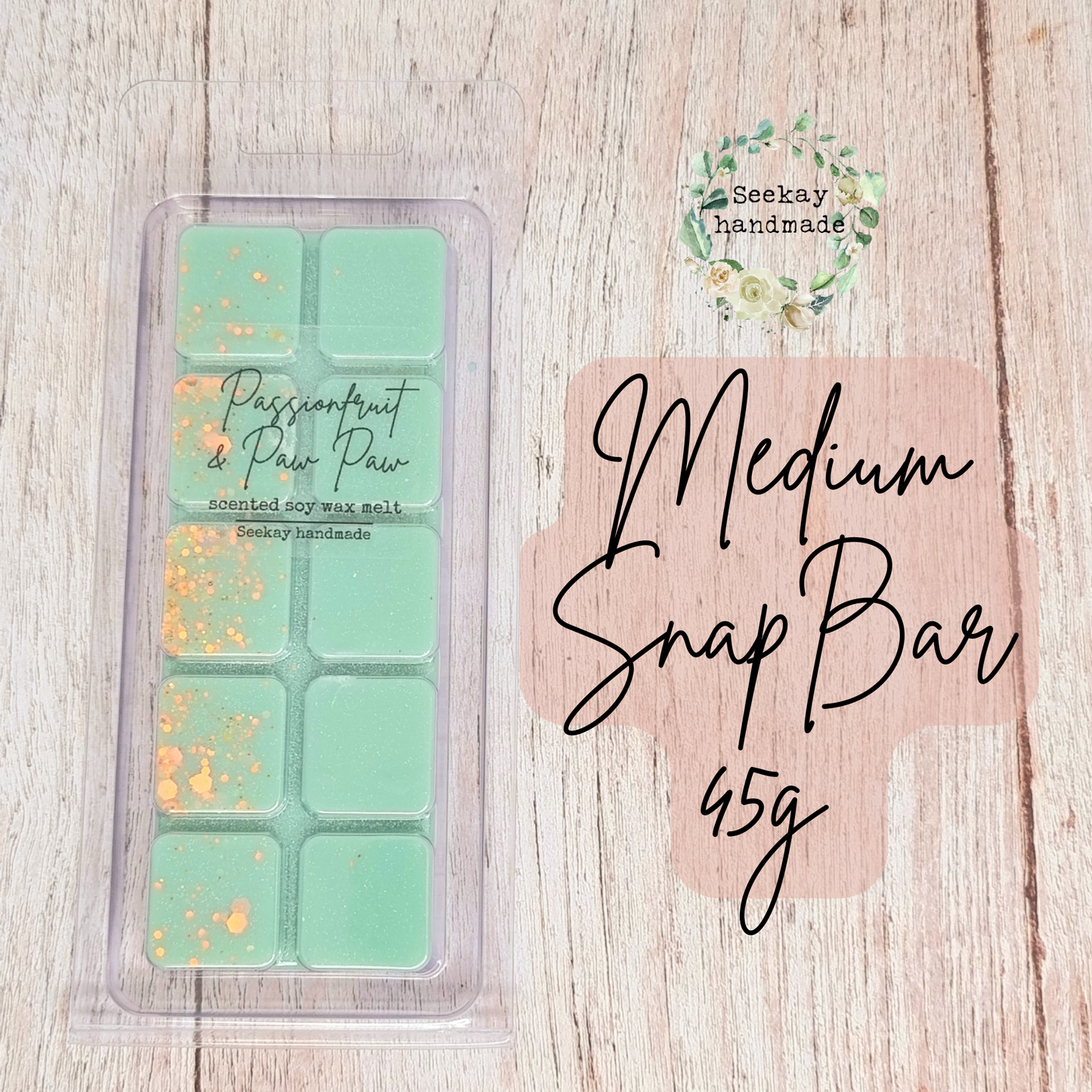 Passionfruit & Paw Paw scented soy wax melt