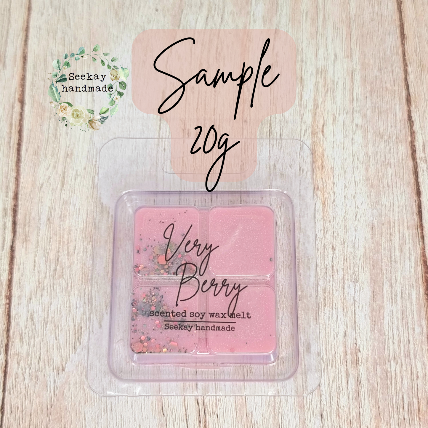 Very Berry scented soy wax melt