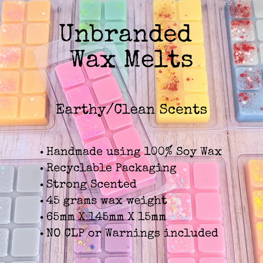 Unbranded Wholesale, Earthy / Clean Scents, 45g Snap Bar soy wax melts