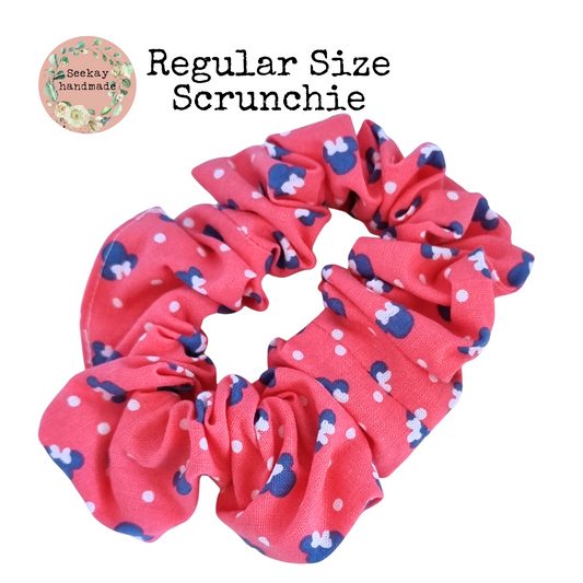 Regular Scrunchie- pink and blue