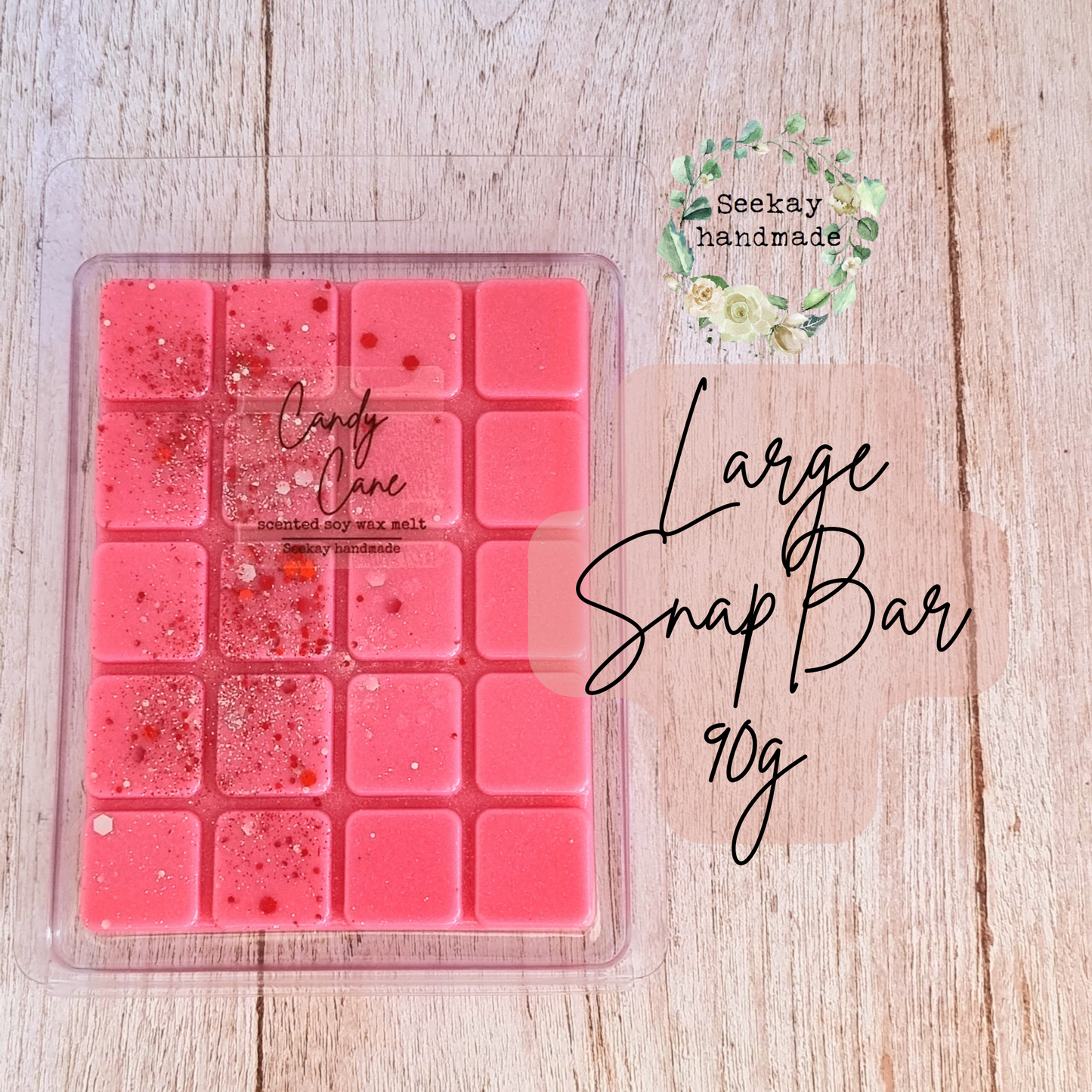 Candy Cane scented soy wax melt