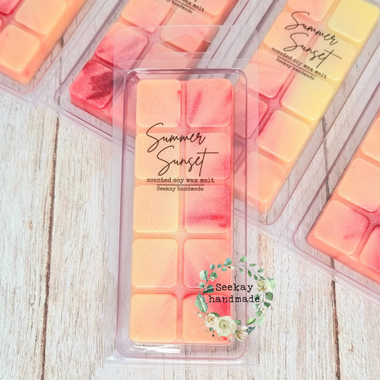 Summer Sunset scented soy wax melt