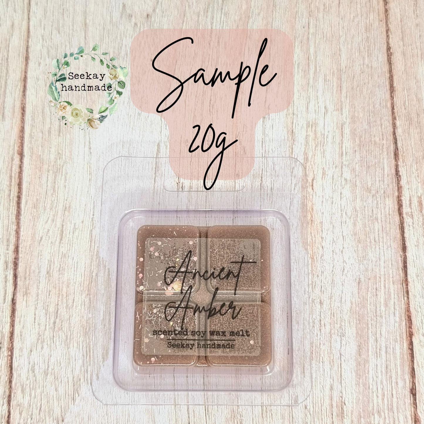 Ancient Amber scented soy wax melt