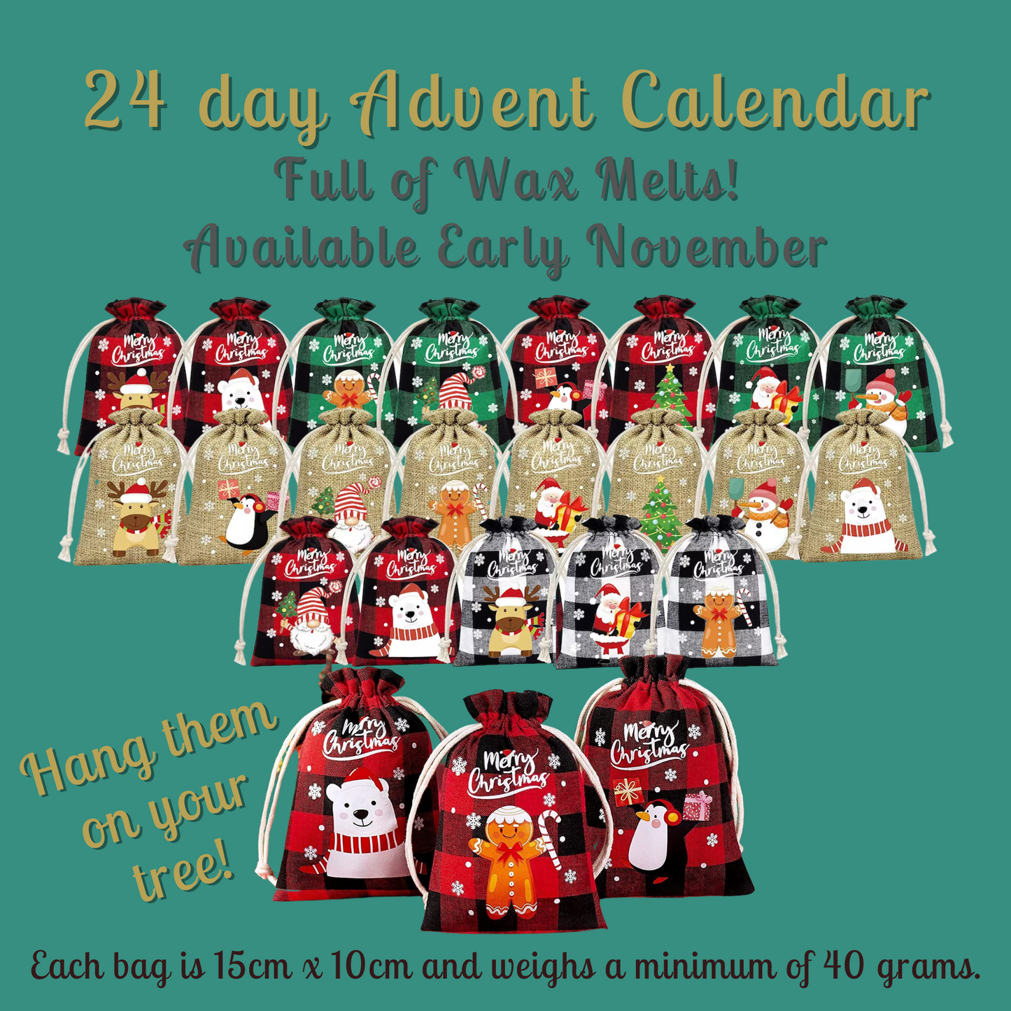 Wax melt advent calendar 24 day ($120+ value)