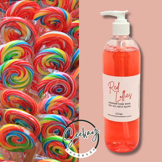 Body Wash, Red Lollies scented