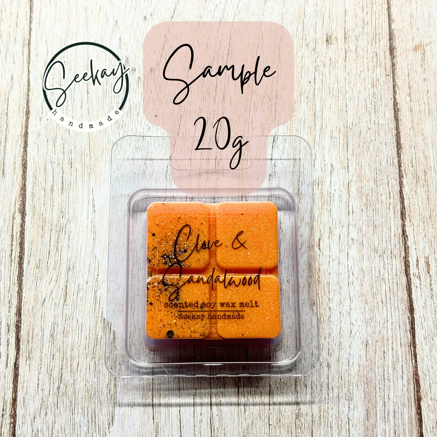 Clove & Sandalwood scented soy wax melt