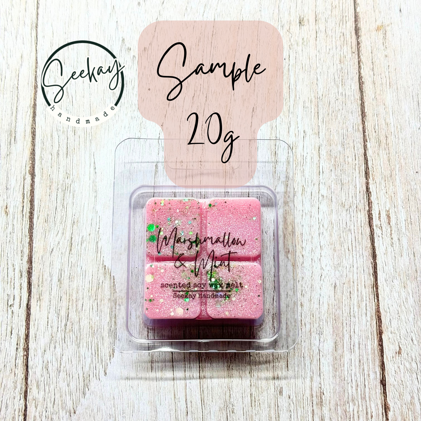 Marshmallow & Mint scented soy wax melt