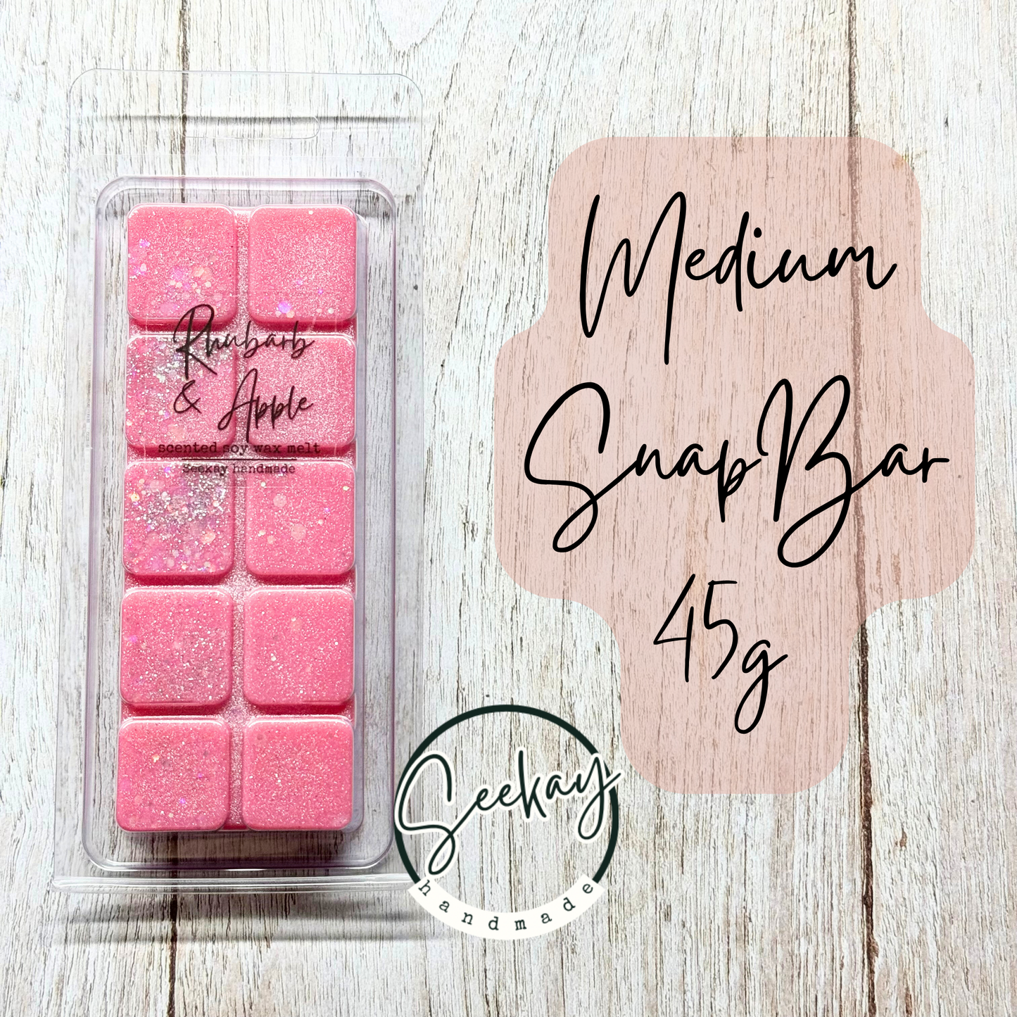 Rhubarb & Apple (Stardust) scented soy wax melt