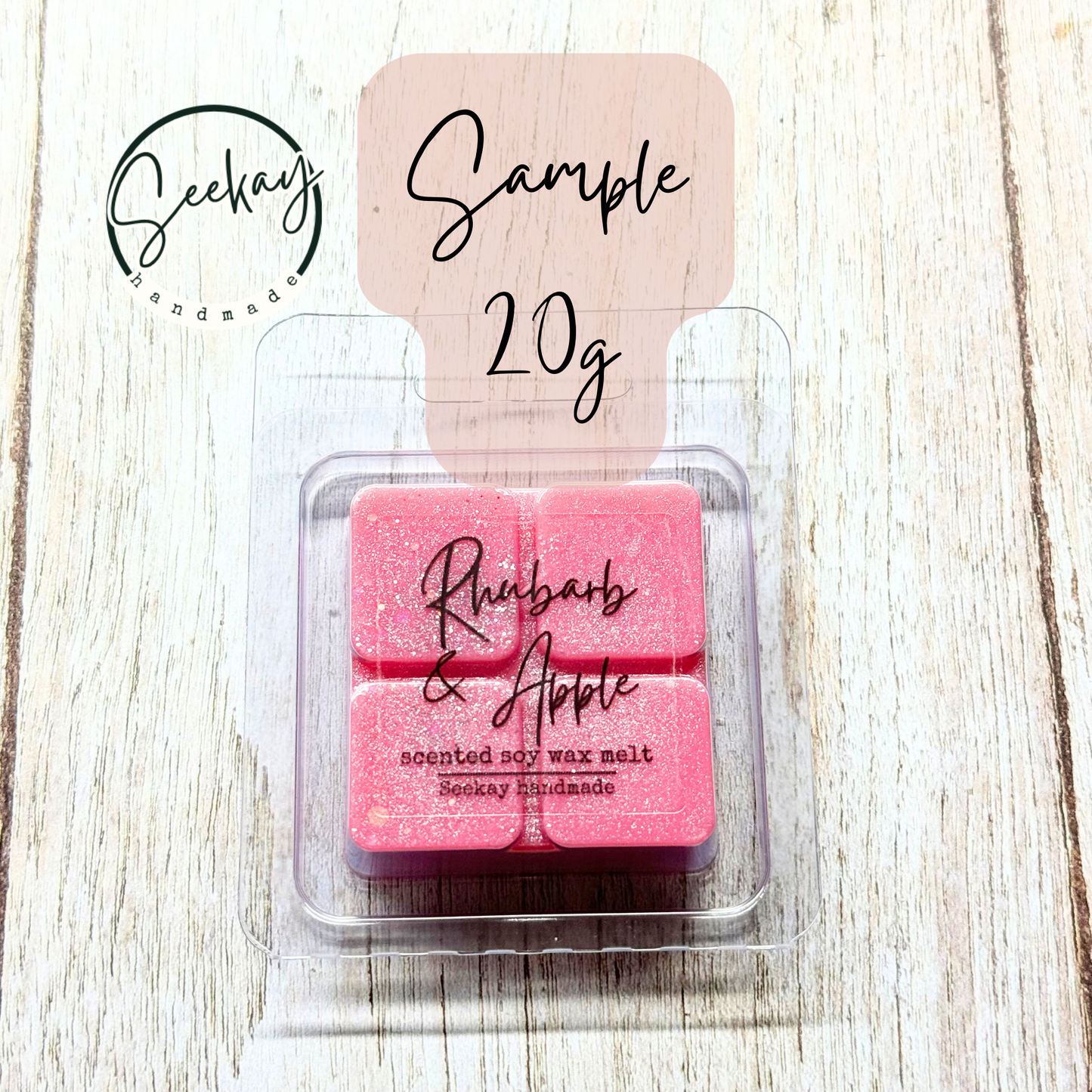 Rhubarb & Apple (Stardust) scented soy wax melt