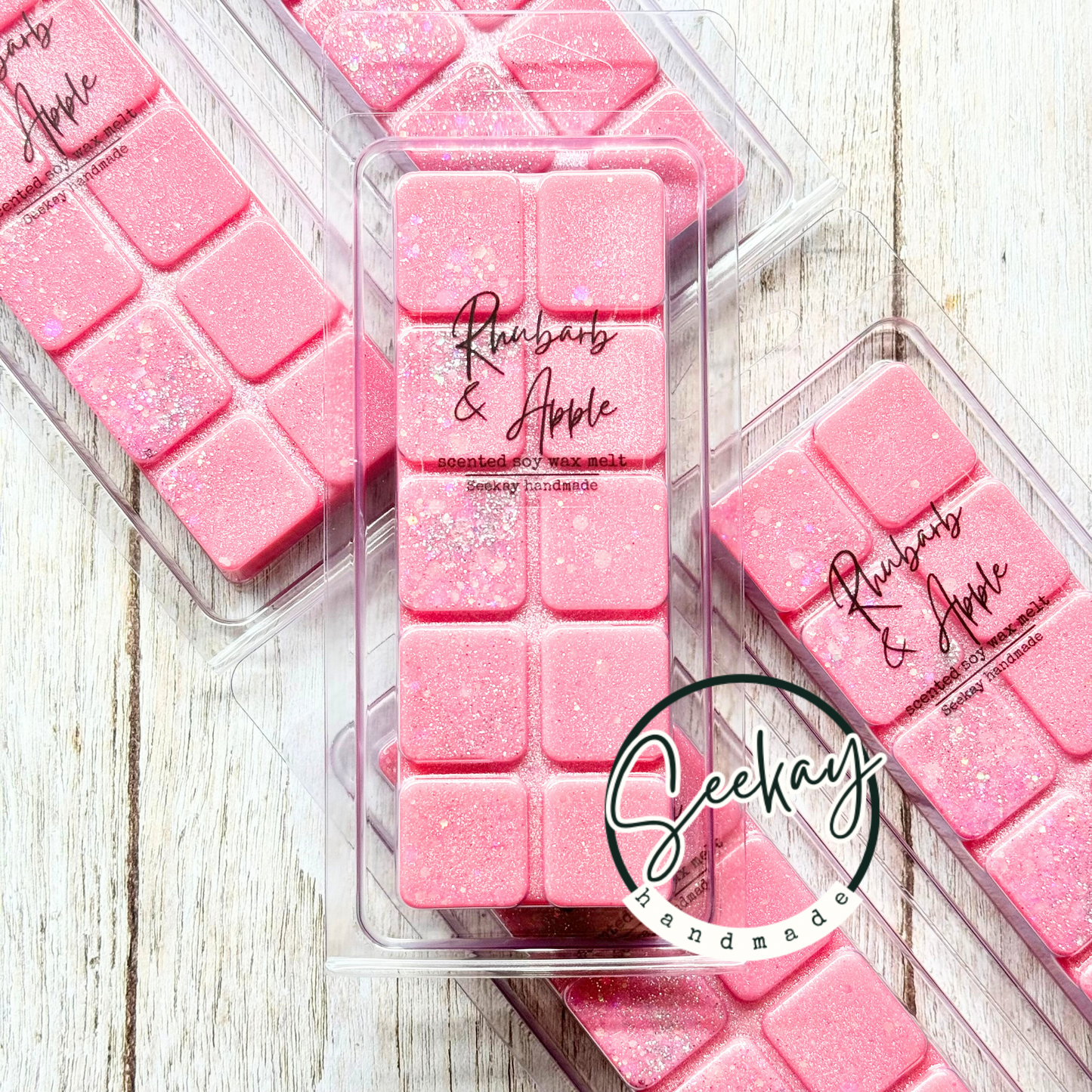 Rhubarb & Apple (Stardust) scented soy wax melt