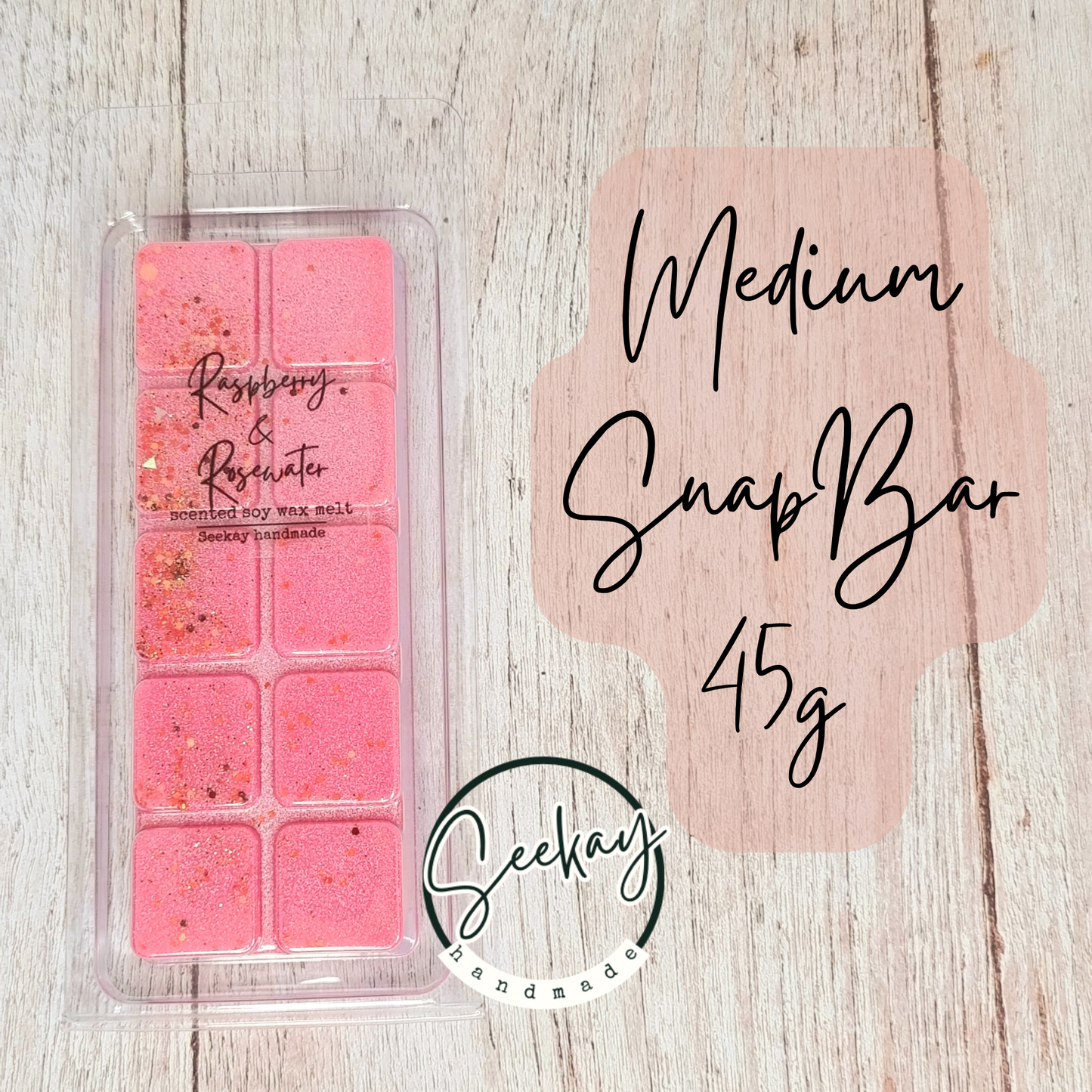 Raspberry & Rosewater scented soy wax melt