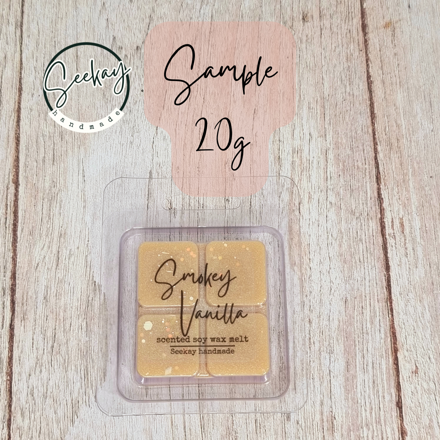 Smokey Vanilla scented soy wax melt