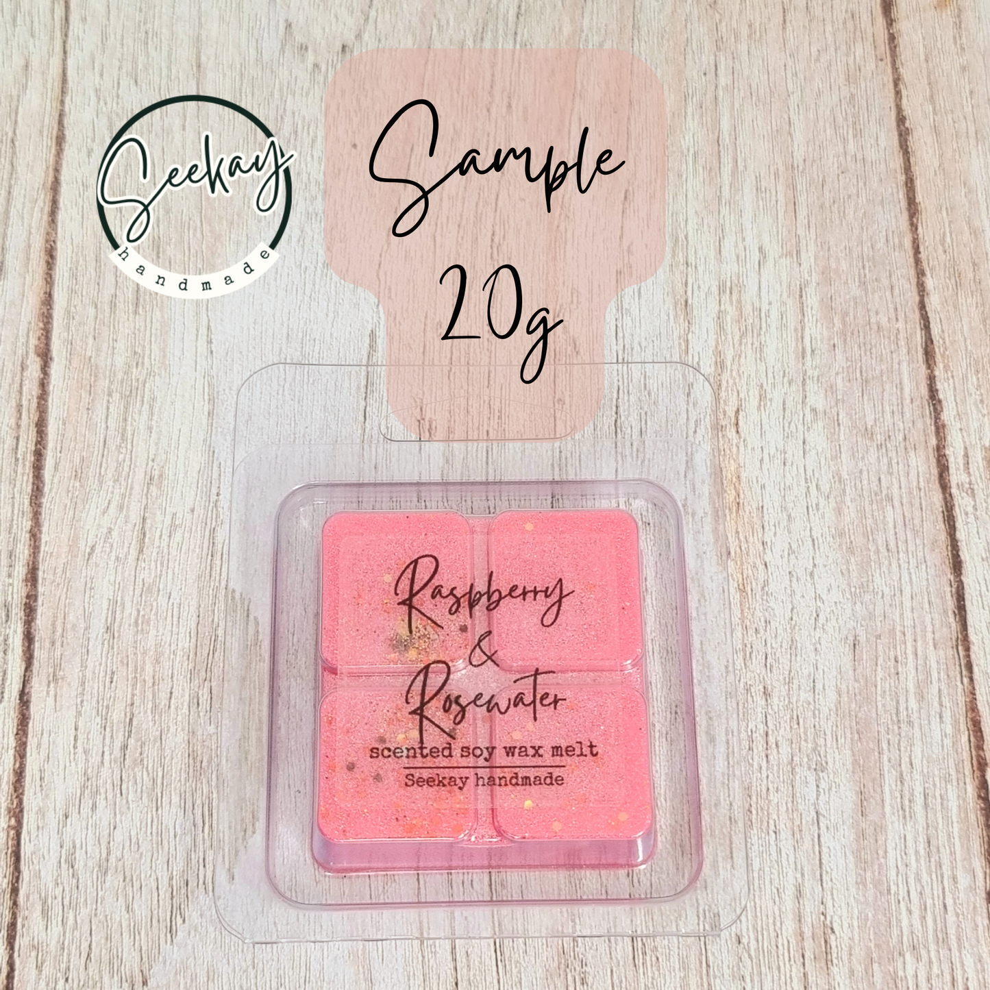 Raspberry & Rosewater scented soy wax melt