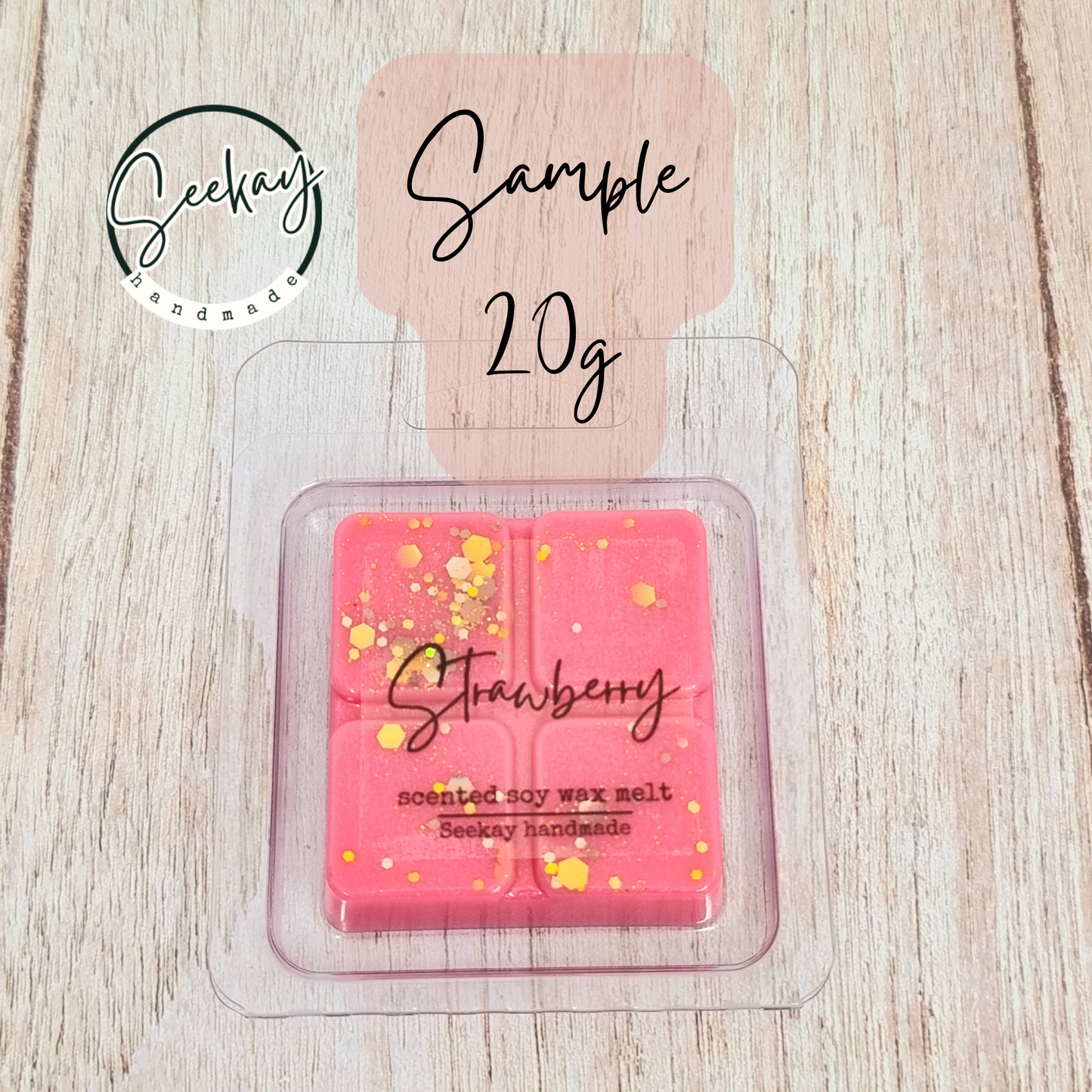 Strawberry scented soy wax melt