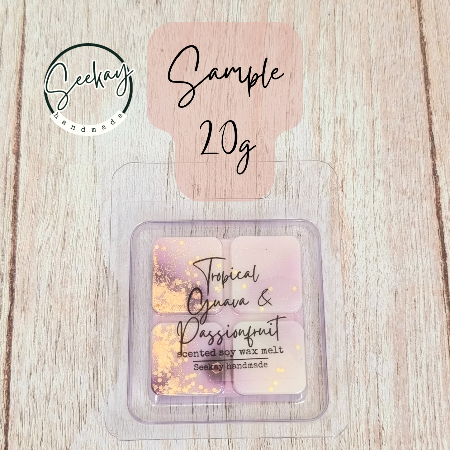 Tropical Guava & Passionfruit scented soy wax melt