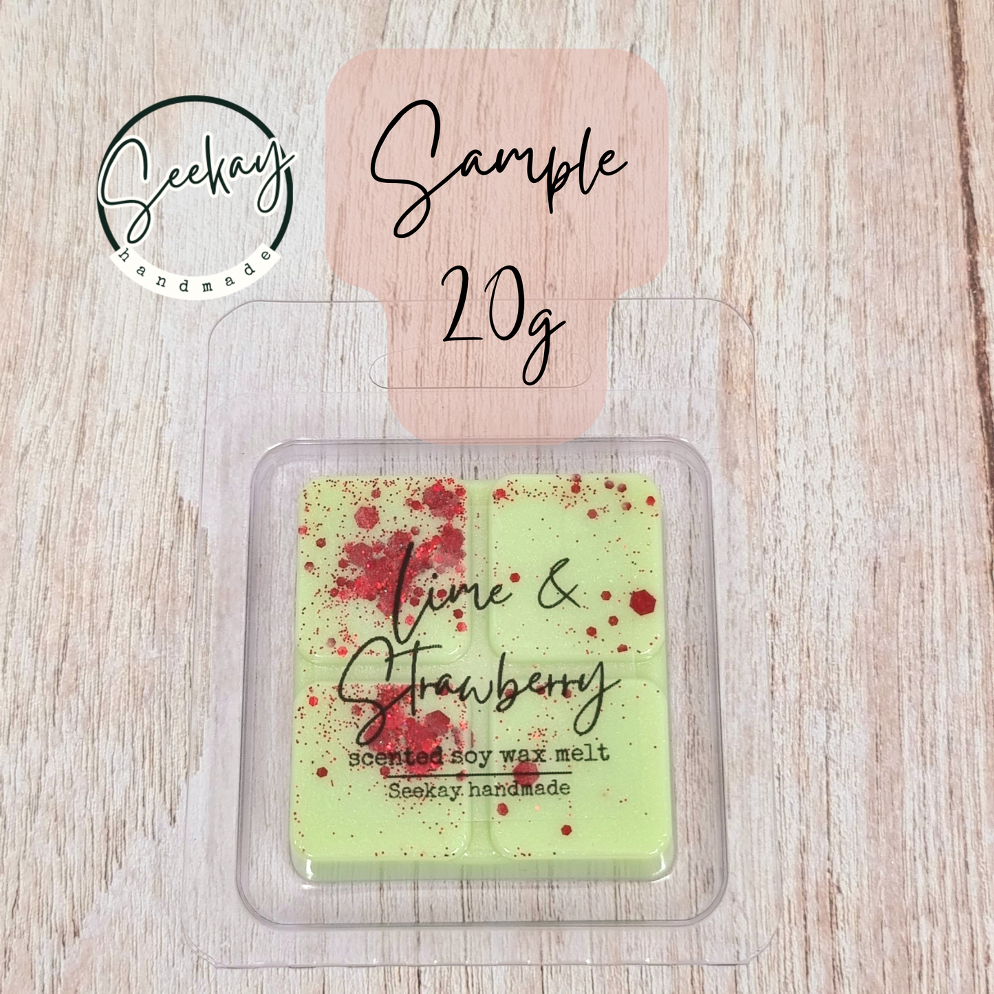 Lime & Strawberry scented soy wax melt