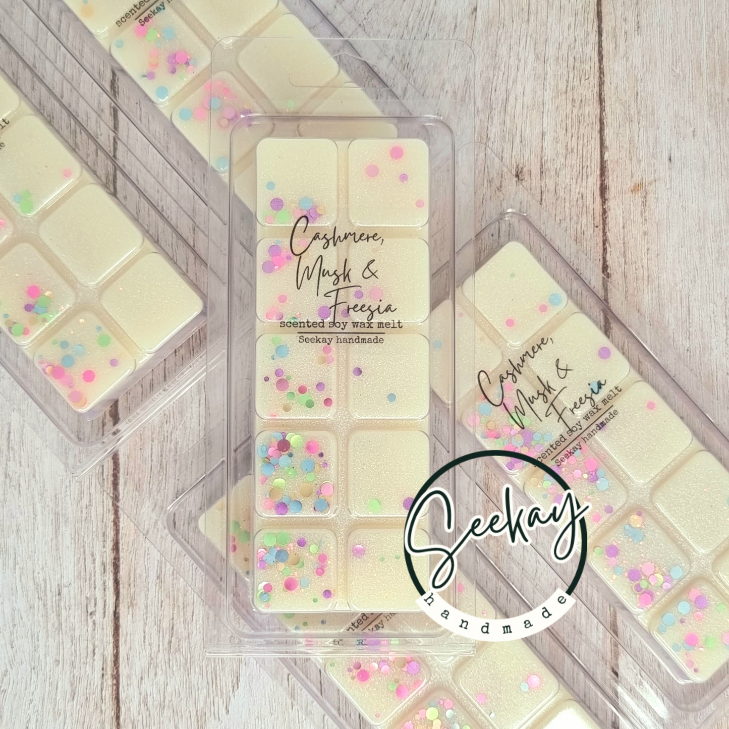 Cashmere Musk & Freesia scented soy wax melt