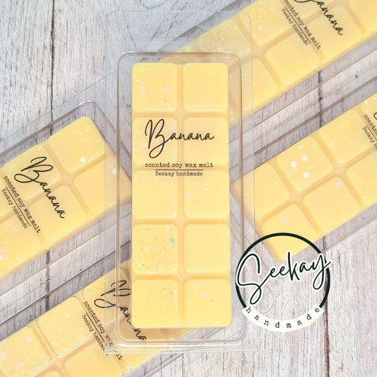 Banana scented soy wax melt