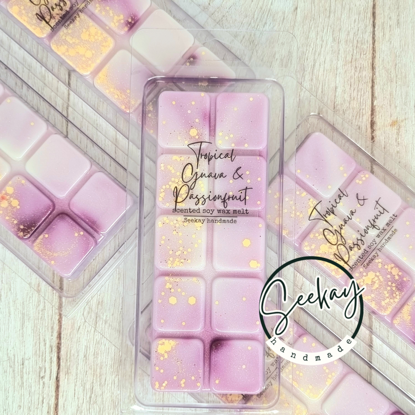 Tropical Guava & Passionfruit scented soy wax melt