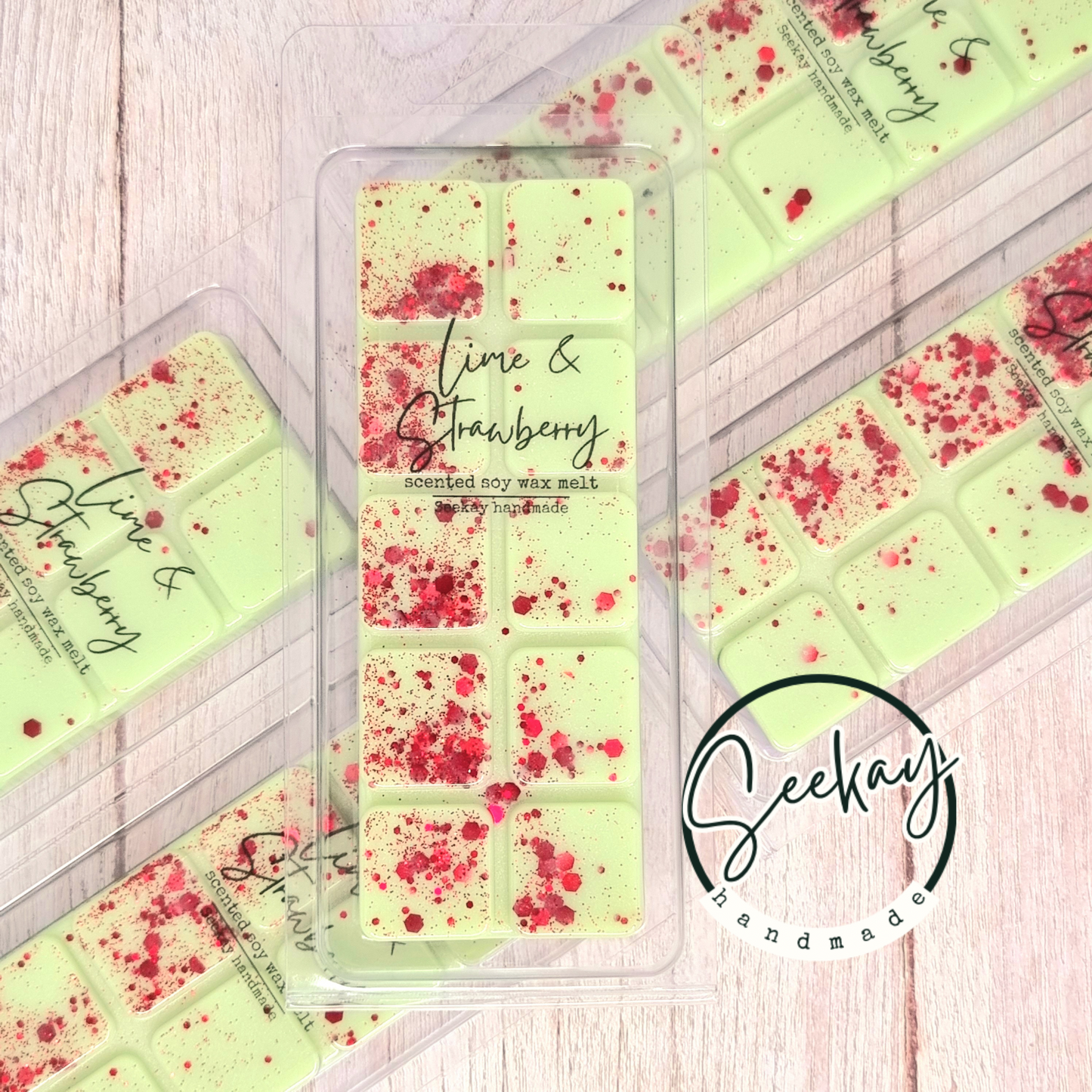 Lime & Strawberry scented soy wax melt